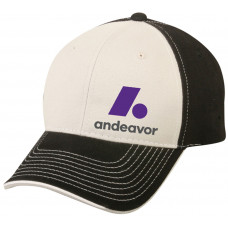 Twill Cap w/Visor Piping Accent