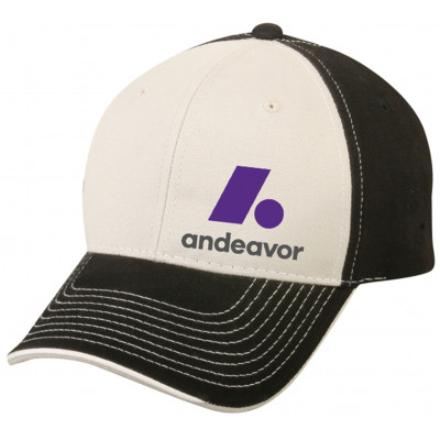 Twill Cap w/Visor Piping Accent