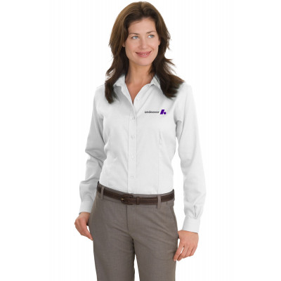 Ladies Nailhead Non-Iron Button-Down Shirt